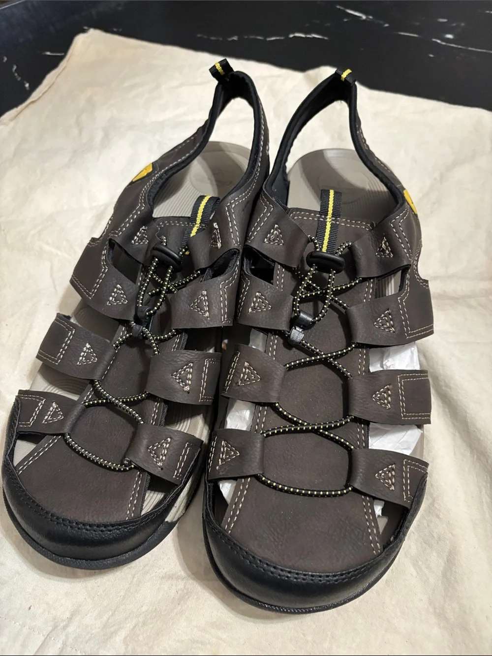 Ozark Trail Brown & Yellow Men's Outdoor Sport Sandals